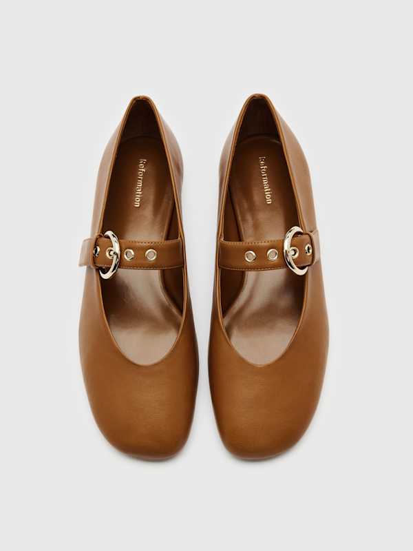 Bethany Ballet Flat - Toffee Leather